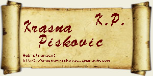 Krasna Pisković vizit kartica